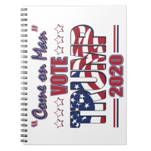 Caderno Espiral Vamos, cara... Votem-TRUMP