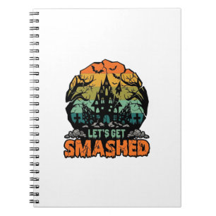 Caderno Espiral Vamos Ficar Esmagados Casa Assombrada de Halloween