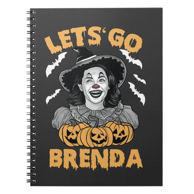 Caderno Espiral Vamos Go Brenda Spooky Halloween Kamala Harris (Frente)