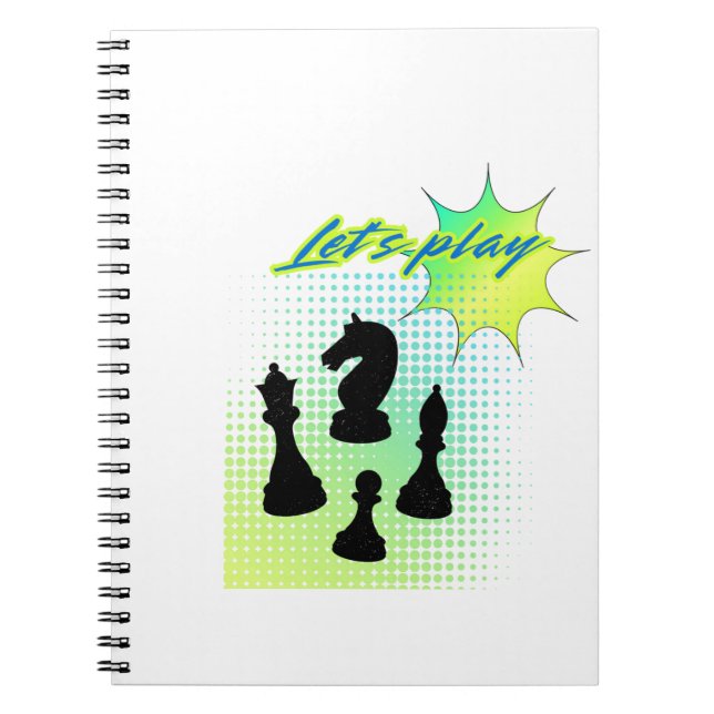 Caderno Espiral Vamos jogar xadrez (Frente)