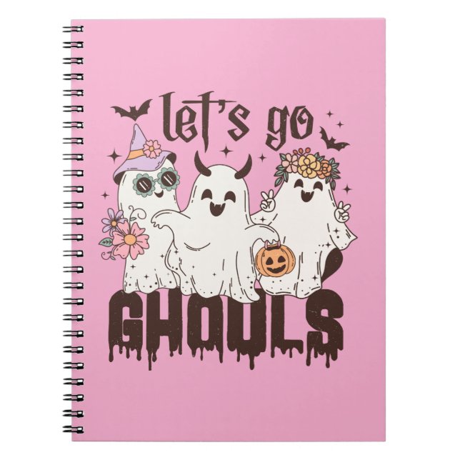 Caderno Espiral Vamos Lá Espíritos de Halloween (Frente)