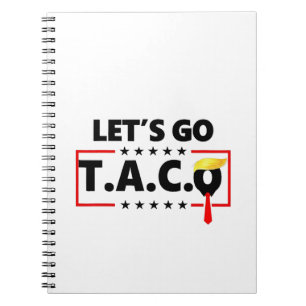 Caderno Espiral Vamos Lá TACO Trump  Dia 4 De Julho Amantes De Tac