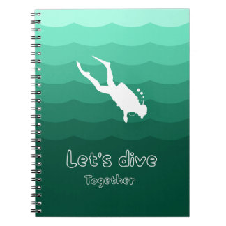 Caderno Espiral Vamos Mergulhar Juntos | Fofa Aventura no Oceano