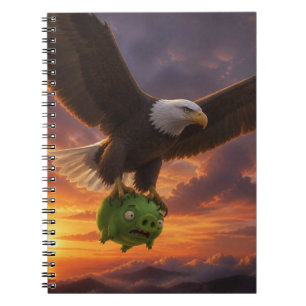 Caderno Espiral Vamos pegar aqueles porcos chatos!