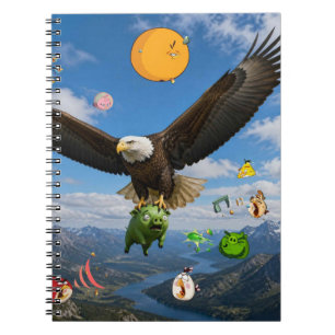 Caderno Espiral Vamos pegar aqueles porcos chatos!
