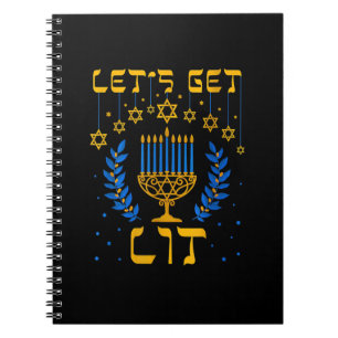 Caderno Espiral Vamos Sai Hanukkah Camisa Judia Menorah Ch Judeu