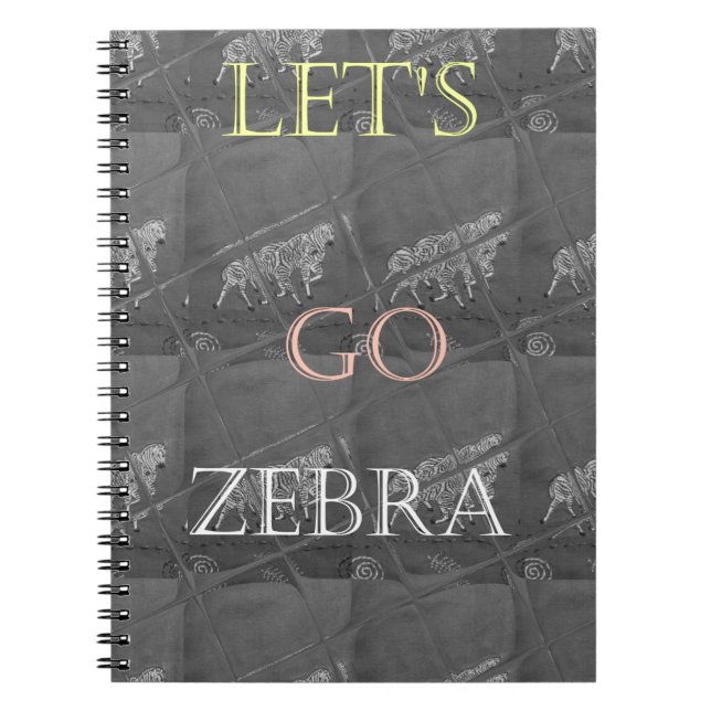 Caderno Espiral Vamos selvagem e livre!: Viagem de zebra (Frente)