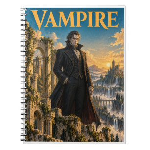 Caderno Espiral Vampiro, Monstro de Fantasia Gótica