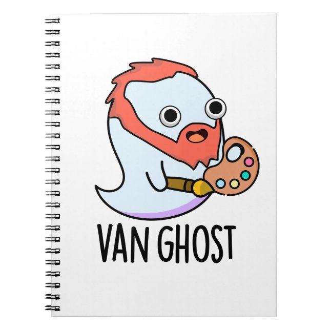 Caderno Espiral Van Ghost Engraçado Artista Fantasma Trocadilho  (Frente)