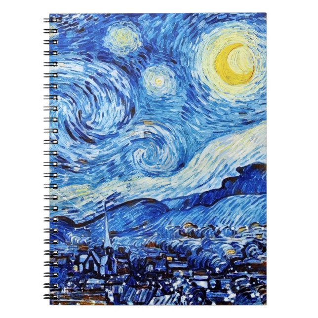 Caderno Espiral Van Gogh - A Noite Estrelada - Posto de Natal Bran (Frente)