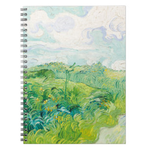 Caderno Espiral Van Gogh. Campos de Trigo Verde Auvers. Impression
