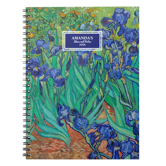 Caderno Espiral Van Gogh Irises Painting (Frente)