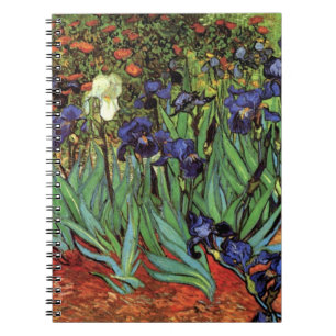 Caderno Espiral Van Gogh Irises, Vintage Garden Fine Art