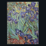 Caderno Espiral Van Gogh levanta a pintura impressionista<br><div class="desc">Vincent Van Gogh Irises no Santo Remy - Irrises de Vincent Van Gogh é uma pintura impressionista maravilhosa de um dos artistas do impressionismo mestre de todos os tempos. O jardim da íris está girando com cor e emoção, à medida que os iriscos roxos fluem de seus caules e folhas...</div>