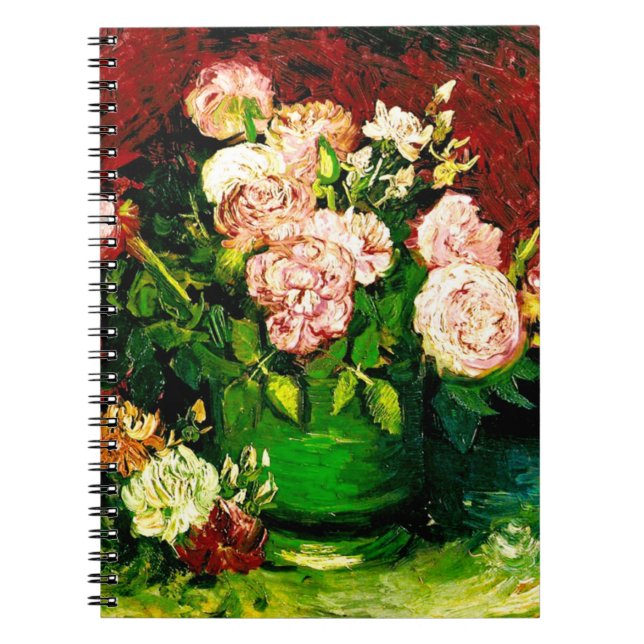 Caderno Espiral Van Gogh Peonies e Rosas (Frente)