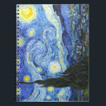 Caderno Espiral VAN GOGH Starry Night<br><div class="desc">"van gogh vincent",  noite estrelada,  "pintura famosa",  vintage,  estrelas,  céu,  "bela arte",  azul</div>