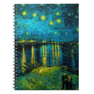 Caderno Espiral Van Gogh Starry Night Over the Rhône
