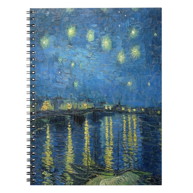 Caderno Espiral Van Gogh Starry Night Over the Rhone (Frente)