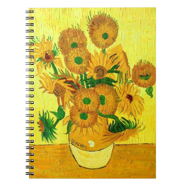 Caderno Espiral Van Gogh Sunflower (Frente)