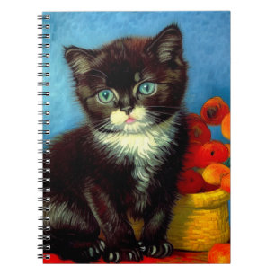 Caderno Espiral Van Gogh Tuxedo Cat