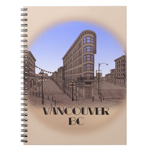 Caderno Espiral Vancouver Notebook Vancouver Gastown Souvenir (Frente)