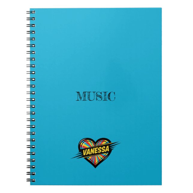 Caderno Espiral Vanessa Blue (Frente)