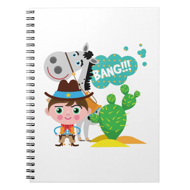 Caderno Espiral Vaqueiro e cavalo (Frente)