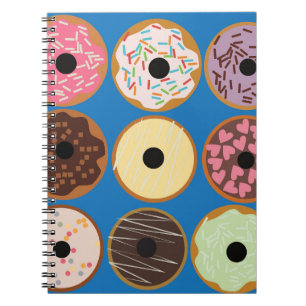 Caderno Espiral Variedades de Donuts