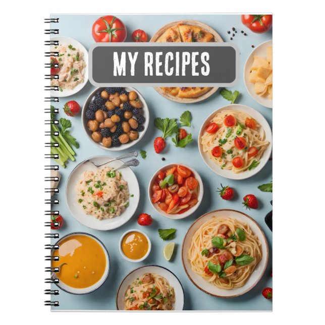 Caderno Espiral Vários alimentos  (Frente)