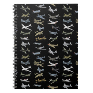 Caderno Espiral Vários aviões americanos WW2