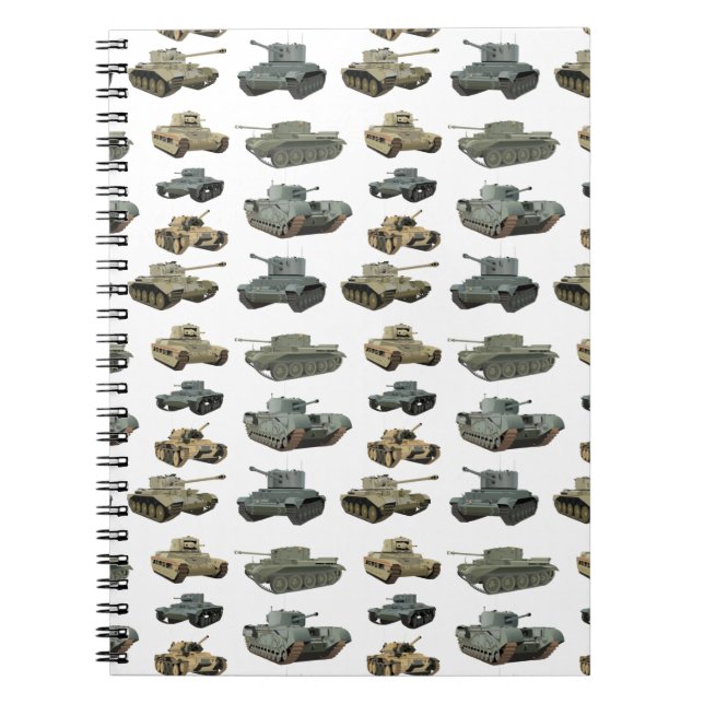 Caderno Espiral Vários Tanques britânicos WW2 (Frente)
