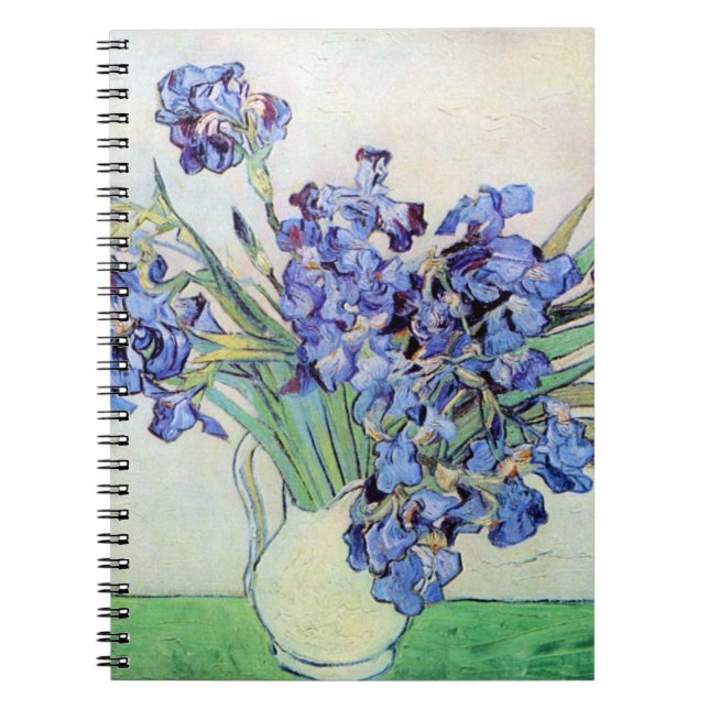 Caderno Espiral Vase "Ainda viva" com irrisões de Vincent van Gogh (Frente)