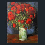 Caderno Espiral Vase com Poppies Vermelhos | Vincent van Gogh<br><div class="desc">Vase with Red Poppies , de Vincent van Gogh, é uma pintura cativante de vida morta que destaca o uso vibrante de cor e escovas expressivas pelo artista. A pintura apresenta um simples vaso auricular cheio de papoilas negros e crimson, colocados contra um fundo texturizado e mutado. O contraste entre...</div>