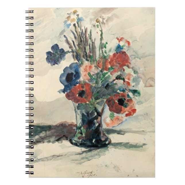 Caderno Espiral Vase mit Blumen | Lovis Corinth (Frente)