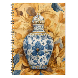 Caderno Espiral Vaso de cerâmica em estilo chinês ("chinoiserie")
