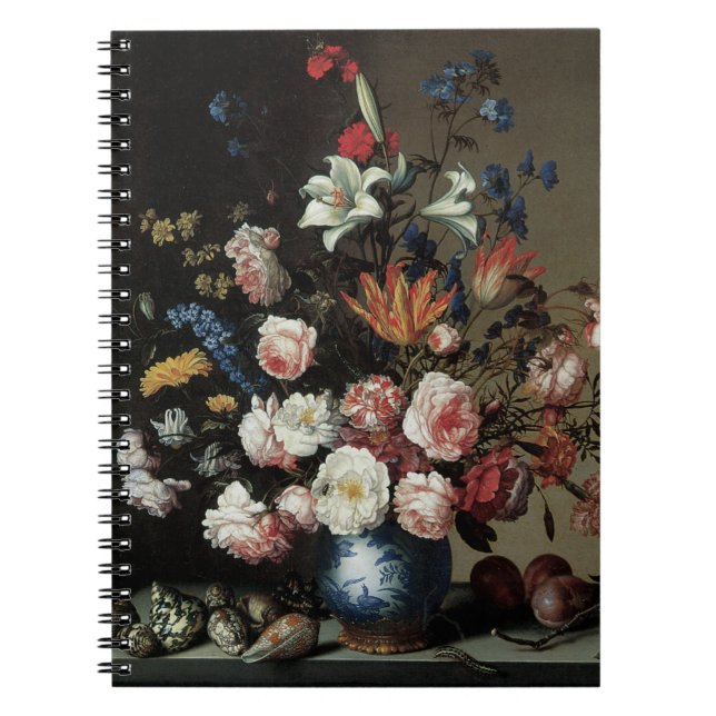 Caderno Espiral Vaso de Flores junto a uma Janela, Balthasar van d (Frente)