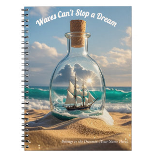 Caderno Espiral Vaso Mágico Marítimo