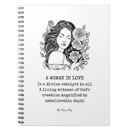 Caderno Espiral Vazio e mulher branca com revista rosa notebook