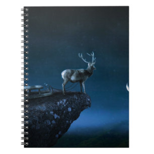 Caderno Espiral veado à luz da lua