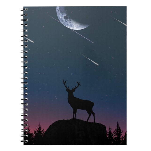 Caderno Espiral veado à luz da lua (Frente)
