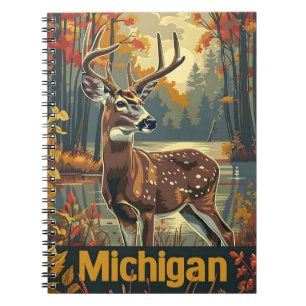 Caderno Espiral Veado-de-cauda-branca do Michigan