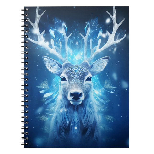 Caderno Espiral Veado de inverno 3D (Frente)