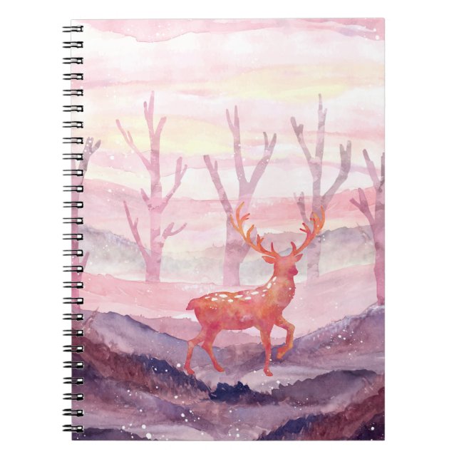 Caderno Espiral Veado na floresta (Frente)