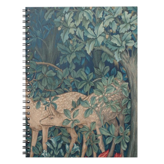 Caderno Espiral Veado na Floresta, William Morris (Frente)