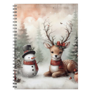 Caderno Espiral Vedante/boneco de neve clássico