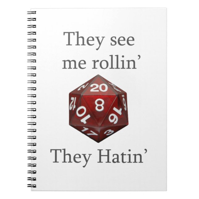 Caderno Espiral Vêem-me engrenagem do rollin (Frente)