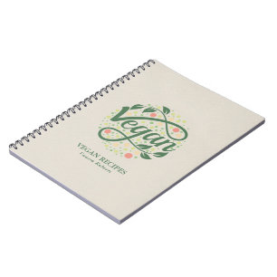 Caderno Espiral Vegan - Elegante design de tipografia criativa mod