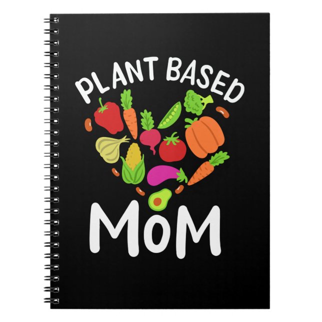 Caderno Espiral Vegan - Mãe Baseada em Plantas (Frente)