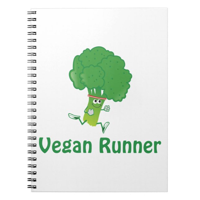 Caderno Espiral Vegan Runner - Broccoli (Frente)