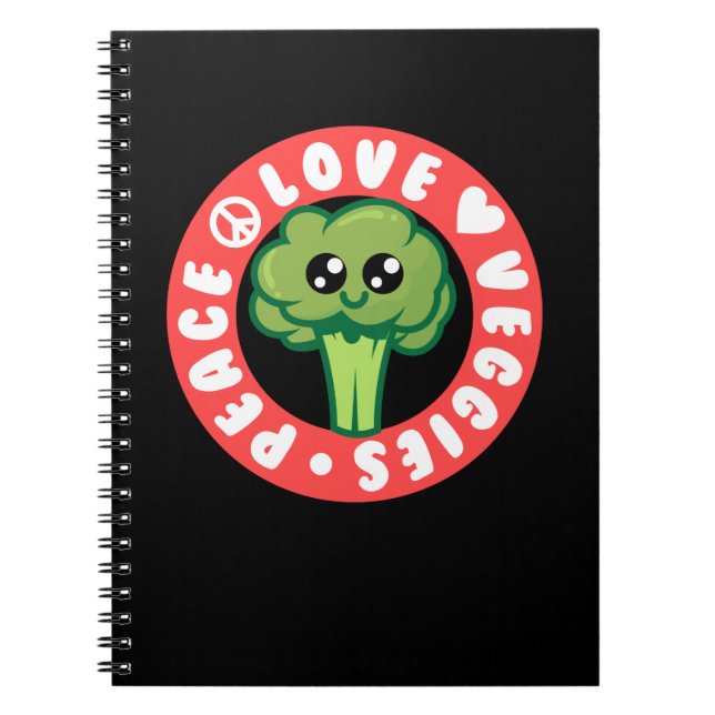 Caderno Espiral Vegan Vegetables Broccoli (Frente)